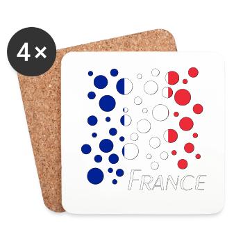 France Dot Spectrum - Untersetzer (4er-Set) - Weiß - Vorne