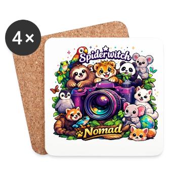 Foto Animals - Untersetzer (4er-Set) - Weiß - Vorne