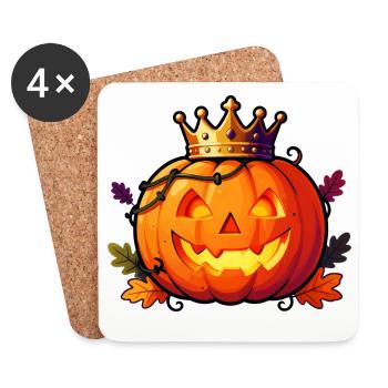 Crowned Pumpkin King - Coasters (set of 4) - white - Front