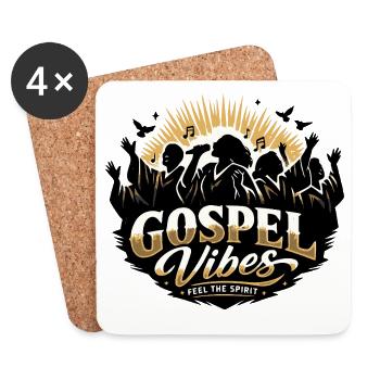 Gospel Vibes - Feel The Spirit - Gospel Choir - Coasters (set of 4) - white - Front