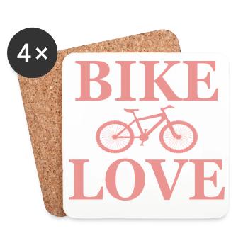 Vélo Vélo : Adore dire - Dessous de verre (lot de 4) - blanc - Devant