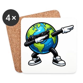 Tasser la terre - Dessous de verre (lot de 4) - blanc - Devant