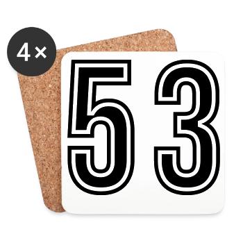 53 Number Symbol - Coasters (set of 4) - white - Front