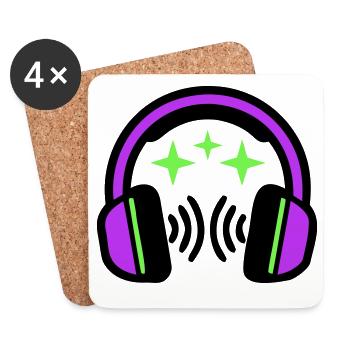 Icône Stars du casque - Dessous de verre (lot de 4) - blanc - Devant