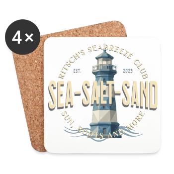 Lighthouse Surf Lake Breeze Club - Coasters (set of 4) - white - Front
