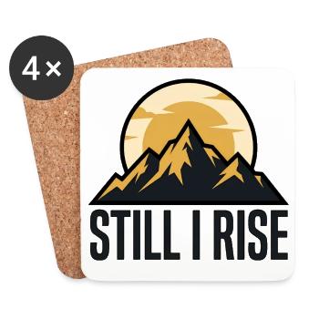 Mountain silhouettes at sunrise - Coasters (set of 4) - white - Front