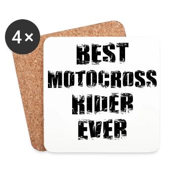 Best motocrosser - Coasters (set of 4) - white - Front