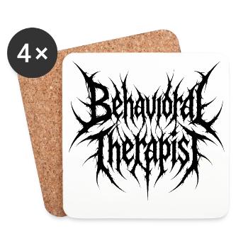 Behavioural therapist, school behaviour technician - Coasters (set of 4) - white - Front