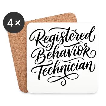 Registered Behavioral Technician (RBT) for Women - Coasters (set of 4) - white - Front