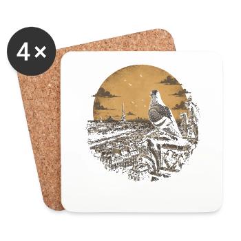 Funny pigeon fancier pigeon sport carrier pigeon heart - Coasters (set of 4) - white - Front