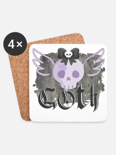 Goth - Untersetzer (4er-Set) - Weiß