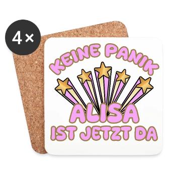 Spruch Alisa - Untersetzer (4er-Set) - Weiß - Vorne