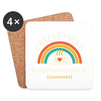 Erst einmal einen Kaffee ... - Untersetzer (4er-Set) - Weiß - Vorne