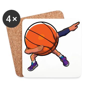 Basketball Dab - Untersetzer (4er-Set) - Weiß - Vorne