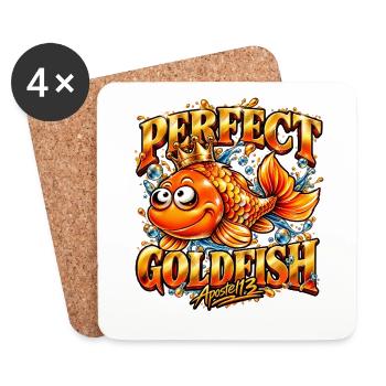 Perfect Goldfish – Funny Golden Fish Design - Untersetzer (4er-Set) - Weiß - Vorne