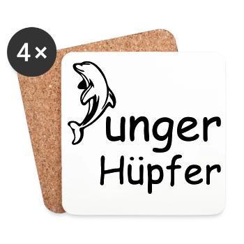 Junger Hüpfer Geschenk - Untersetzer (4er-Set) - Weiß - Vorne
