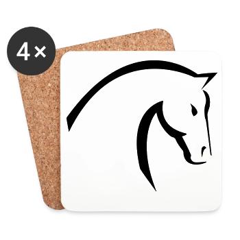 Pferd - Untersetzer (4er-Set) - Weiß - Vorne