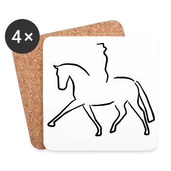 2541614 14699469 dressage - Dessous de verre (lot de 4) - blanc - Devant