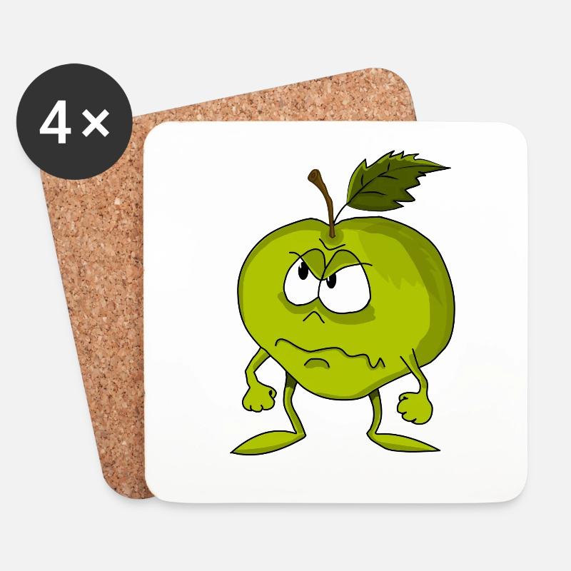 apple - Coasters (set of 4) - white