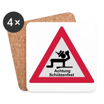Attention Marksmen - Coasters (set of 4) - white - Front