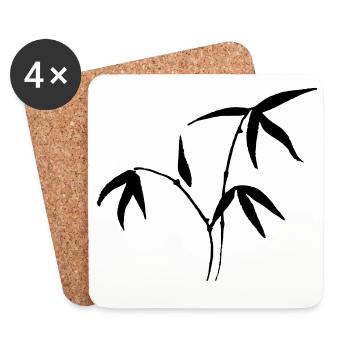 bambou - Dessous de verre (lot de 4) - blanc - Devant