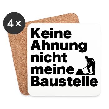 Nachtstern-Punktmuster - Untersetzer (4er-Set) - Weiß - Vorne