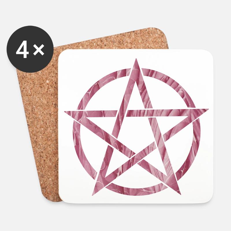 pentagramm e 229 - Untersetzer (4er-Set) - Weiß