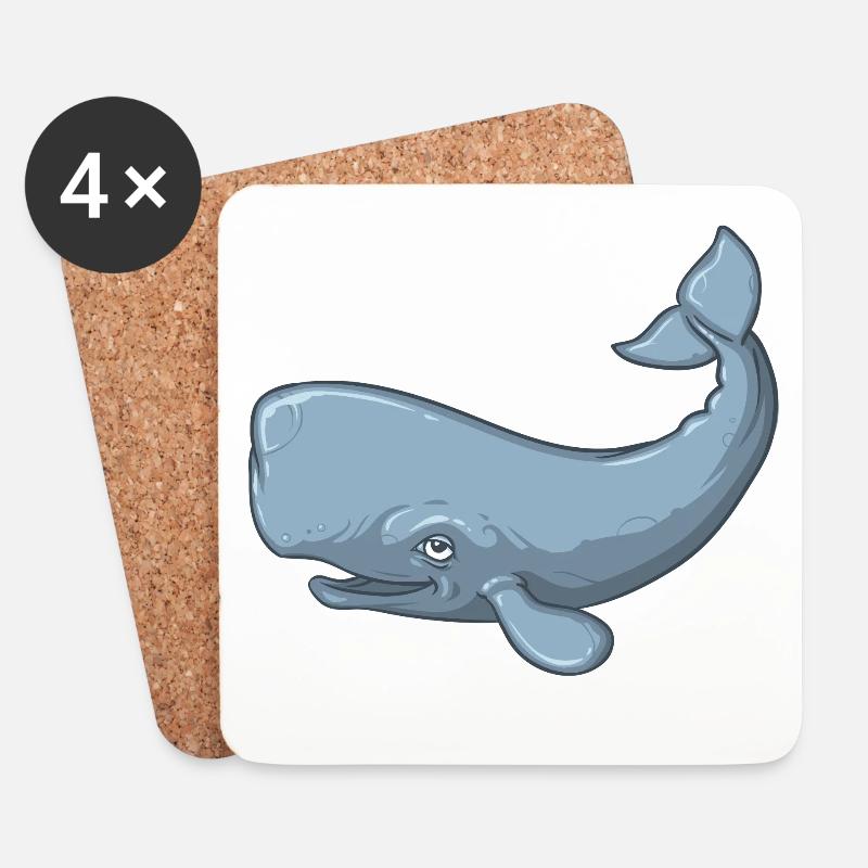 Sperm Whale - Untersetzer (4er-Set) - Weiß