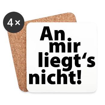 an mir liegts nicht - Untersetzer (4er-Set) - Weiß - Vorne