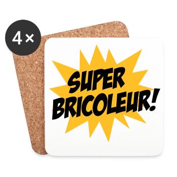 Super Bricoleur ! - Dessous de verre (lot de 4) - blanc - Devant