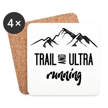 Trail Running et Ultra Running - Dessous de verre (lot de 4) - blanc - Devant
