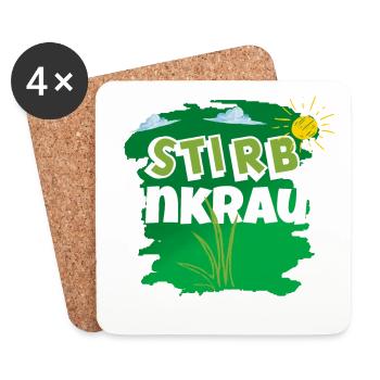 Garten Gärtner - Untersetzer (4er-Set) - Weiß - Vorne