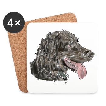 Quaildog - Dessous de verre (lot de 4) - blanc - Devant