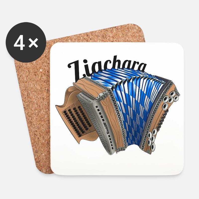 Zichara Bavaria dunkel | ZiachON! - Untersetzer (4er-Set) - Weiß