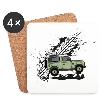 Defender 90 Splash - Coasters (set of 4) - white - Front