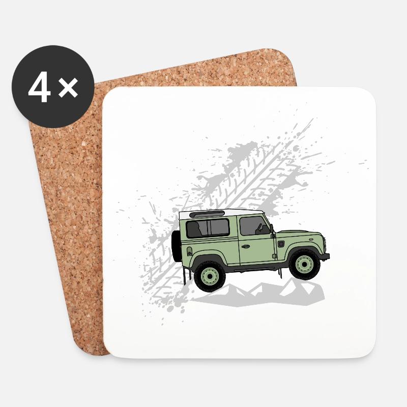 Defender 90 Splash - Untersetzer (4er-Set) - Weiß