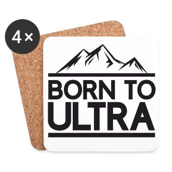 Né pour Ultra Running - Dessous de verre (lot de 4) - blanc - Devant