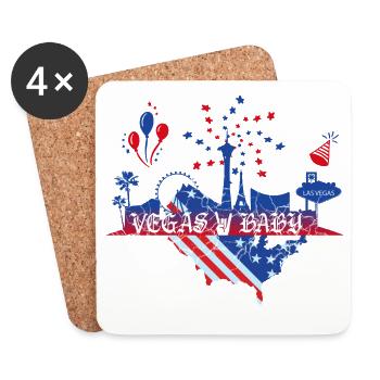 Bébé de Las Vegas - Dessous de verre (lot de 4) - blanc - Devant