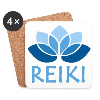 reiki blue - Coasters (set of 4) - white - Front