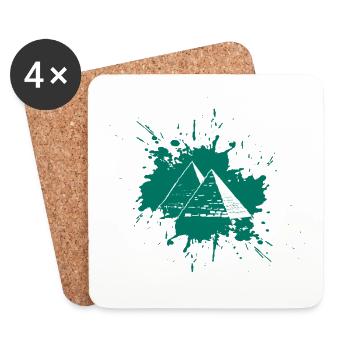 Splash Pyramids - Coasters (set of 4) - white - Front