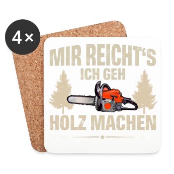 Holzfäller - Untersetzer (4er-Set) - Weiß - Vorne