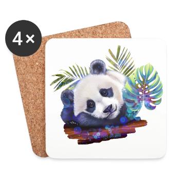 Panda - Coasters (set of 4) - white - Front