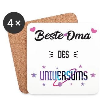 Oma des Universums - Untersetzer (4er-Set) - Weiß - Vorne