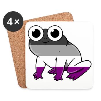 Asexueller Frosch Asexuelles - Untersetzer (4er-Set) - Weiß - Vorne