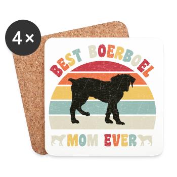 Best Boerboel mom ever dog lovers vintage retro - Untersetzer (4er-Set) - Weiß - Vorne