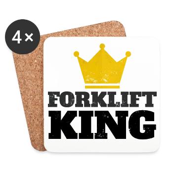 Forklift King - Untersetzer (4er-Set) - Weiß - Vorne