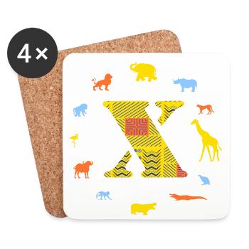 afrika x - Untersetzer (4er-Set) - Weiß - Vorne
