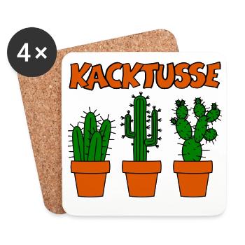 Kackteen - Untersetzer (4er-Set) - Weiß - Vorne