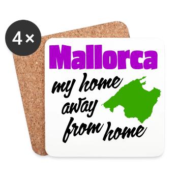 Mallorca - my home away from home - Coasters (set of 4) - white - Front