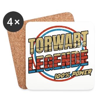 Torwart Legende - Untersetzer (4er-Set) - Weiß - Vorne